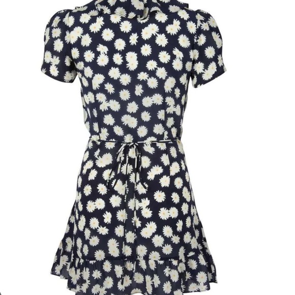 Floral Ruffle Wrap Dress - Picture 2 of 3